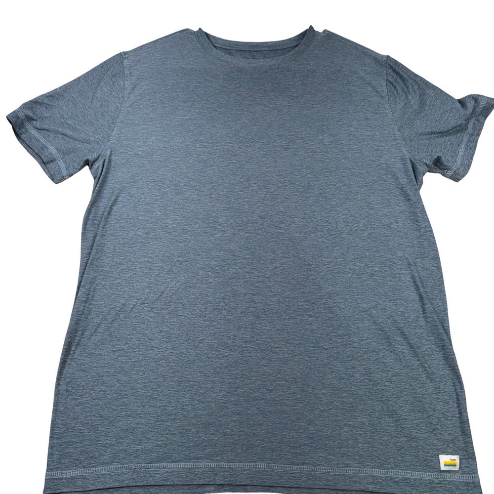 Vuori Performance T-Shirt Mens M Blue Heathered Strato Tech Short Sleeve - Picture 2 of 8